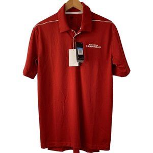 Nike NFL Arizona Cardinals Training Polo Shirt Red Medium NWT Short Sleeve 6606
